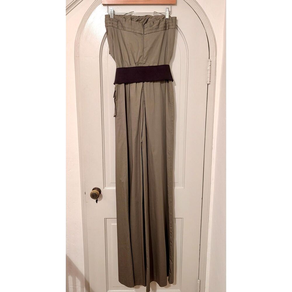 Gorgeous ALICE + OLIVIA Wide Leg High Waisted Khaki Belted Cargo Jumpsuit, Sz. 2 - Picture 8 of 10